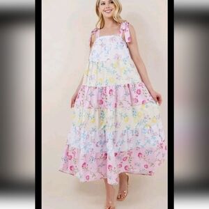 LoveShackFancy for Target Womens Margaux Tiered Cottagecore Plus Size Maxi 2X